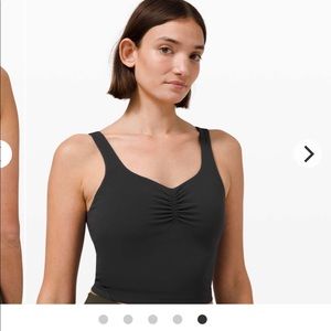 GATHERED FRONT LULULEMON ALIGN TANK IN BLACK